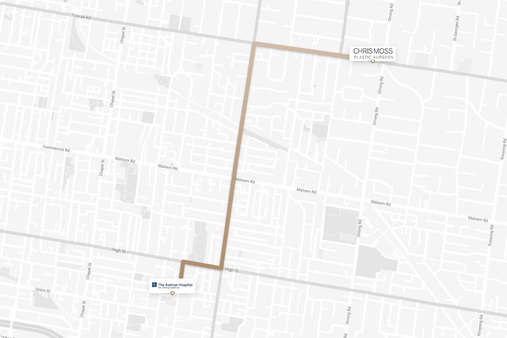 Chris Moss Plastic Surgeon Map